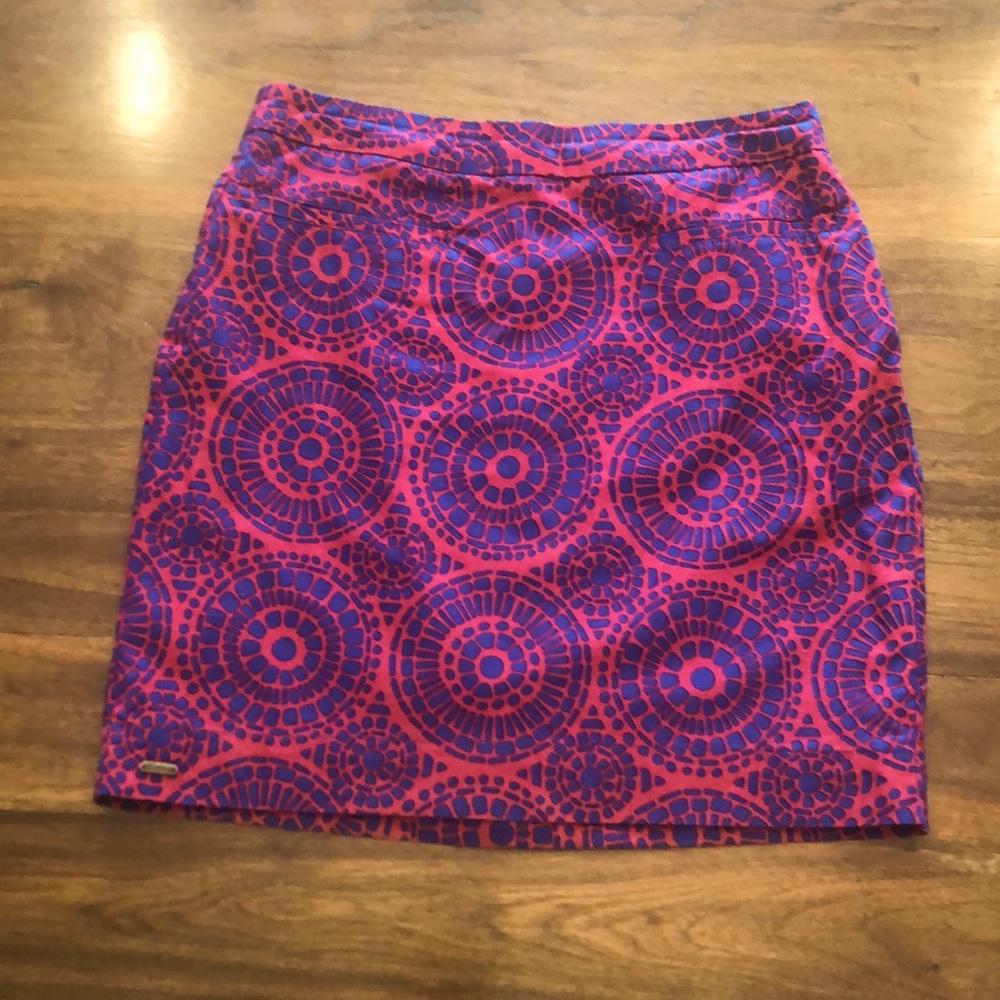 Hatley Navy and Red Cotton Pencil Skirt